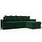 Диван угловой дубай лайт велюр угол универсальный seven 626 зеленый еврокнижка