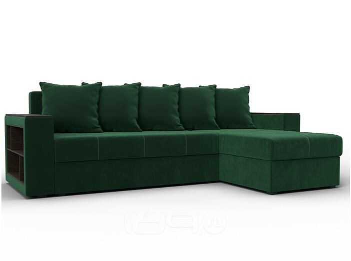 Диван угловой дубай лайт угол универсальный seven 626 зеленый еврокнижка
