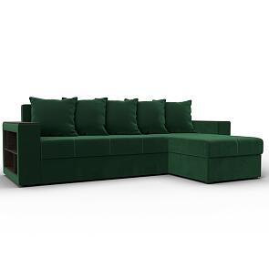 Диван угловой дубай лайт угол универсальный seven 626 зеленый еврокнижка