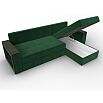 Диван угловой дубай лайт угол универсальный seven 626 зеленый еврокнижка