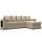 Диван угловой дубай лайт велюр угол универсальный seven 729 бежевый еврокнижка