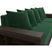 Диван угловой дубай лайт угол универсальный зеленый/коричневый еврокнижка