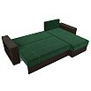 Диван угловой дубай лайт угол универсальный зеленый/коричневый еврокнижка