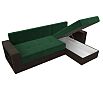 Диван угловой дубай лайт угол универсальный зеленый/коричневый еврокнижка
