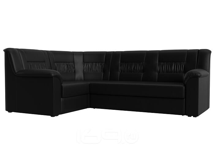 Диван угловой карелия левый угол черный дельфин