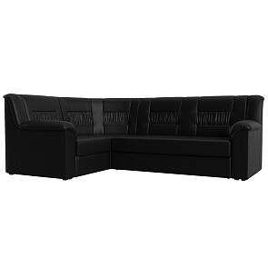 Диван угловой карелия левый угол черный дельфин