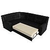 Диван угловой карелия левый угол черный дельфин