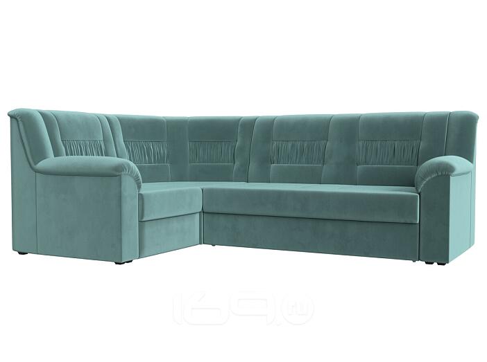 Диван угловой карелия левый угол seven 113 бирюзовый дельфин