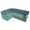 Диван угловой карелия левый угол seven 113 бирюзовый дельфин