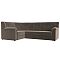Диван угловой карелия велюр левый угол seven 727 коричневый дельфин