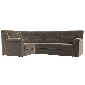 Диван угловой карелия левый угол seven 727 коричневый дельфин