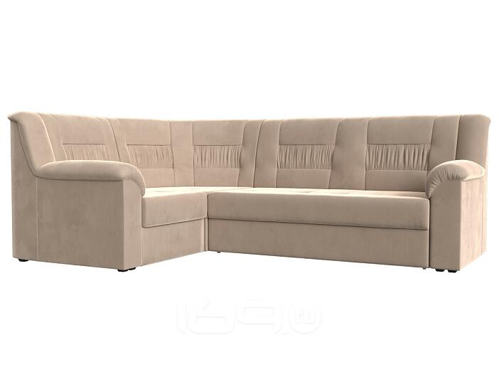 Диван угловой карелия левый угол seven 729 бежевый дельфин
