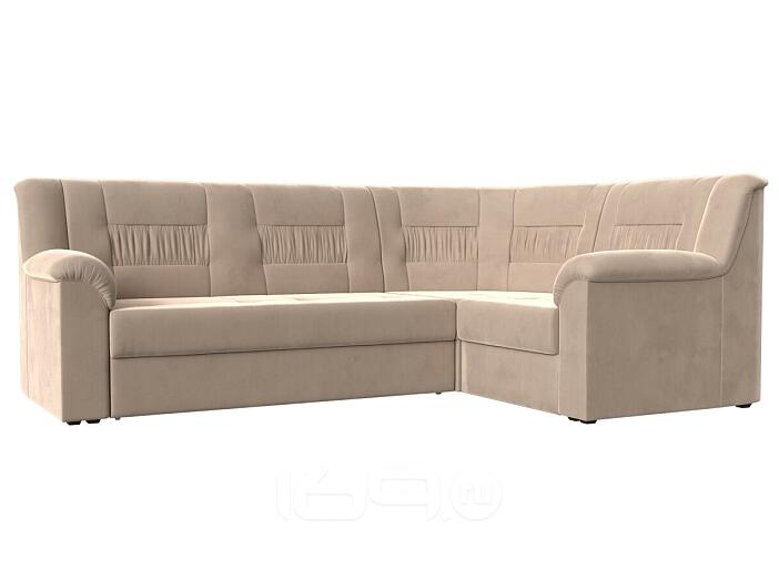Диван угловой карелия правый угол seven 729 бежевый дельфин