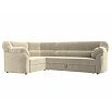 Диван угловой карнелла левый угол бежевый дельфин