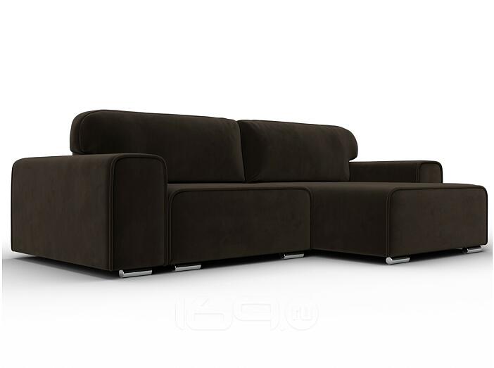 Диван угловой лига-029 коричневый еврокнижка