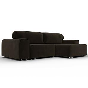 Диван угловой лига-029 коричневый еврокнижка