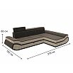 Диван угловой лига велюр-032 правый угол seven 727 коричневый/seven 729 бежевый дельфин