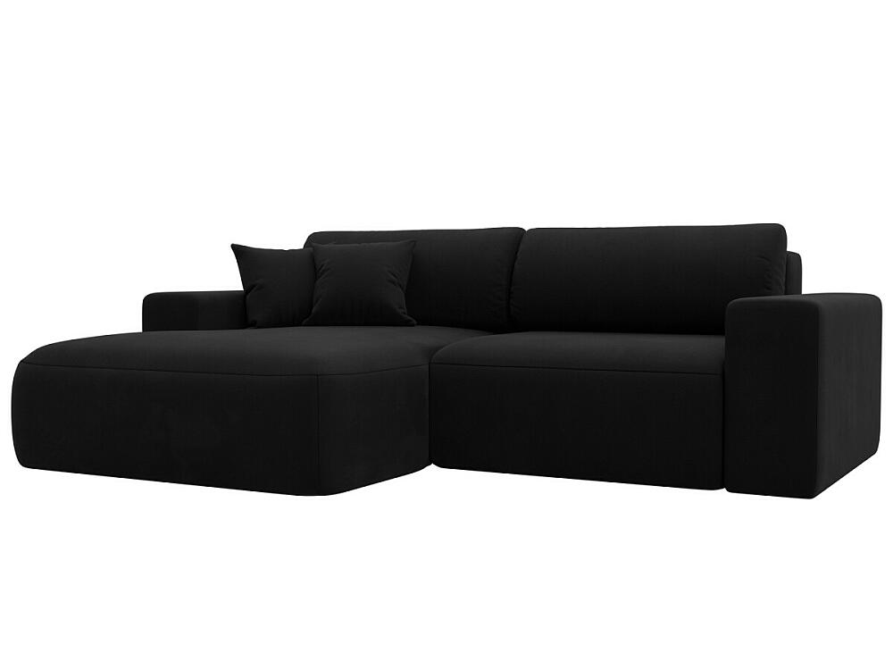 Диван угловой Лига-036 НПБ Классик левый угол Микровельвет Черный 77999₽