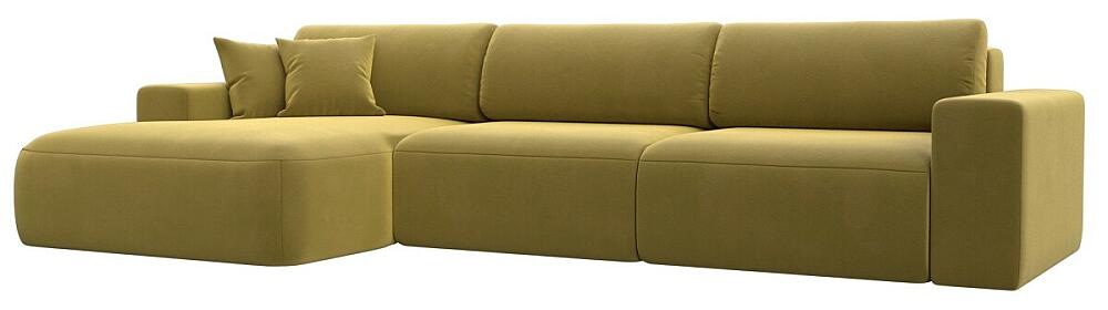 Диван угловой Лига-036 НПБ Классик Лонг левый угол Микровельвет Желтый 101999₽