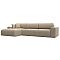 Диван угловой Лига-036 НПБ Классик Лонг левый угол Велюр Бежевый