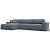 Диван угловой лига-036 нпб классик лонг левый угол велюр seven 17 серый еврокнижка