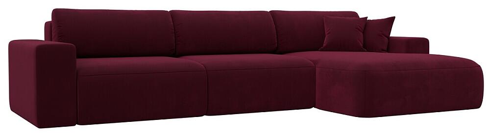 Диван угловой Лига-036 НПБ Классик Лонг правый угол Микровельвет Бордовый 101999₽
