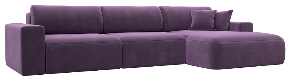 Диван угловой Лига-036 НПБ Классик Лонг правый угол Микровельвет Сиреневый 101999₽