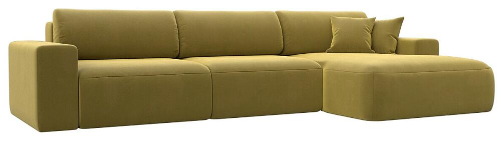 Диван угловой Лига-036 НПБ Классик Лонг правый угол Микровельвет Желтый 101999₽