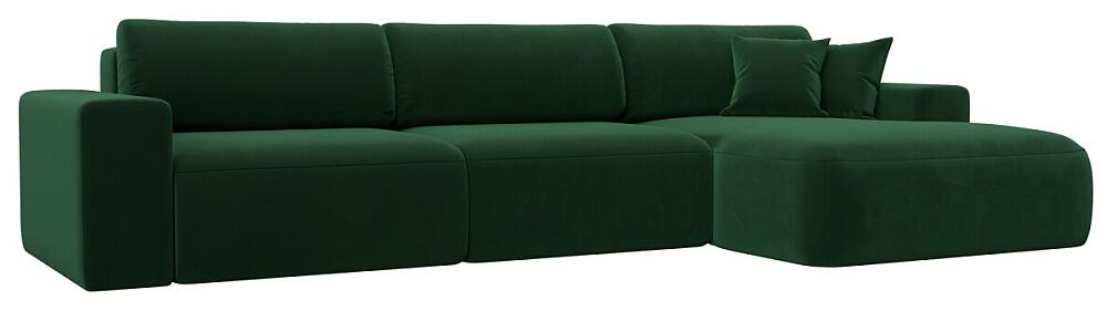 Диван угловой Лига-036 НПБ Классик Лонг правый угол Велюр Зелёный 104999₽