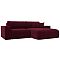 Диван угловой Лига-036 НПБ Классик правый угол Микровельвет Бордовый