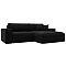 Диван угловой Лига-036 НПБ Классик правый угол Микровельвет Черный