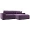 Диван угловой Лига-036 НПБ Классик правый угол Микровельвет Сиреневый