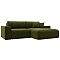 Диван угловой Лига-036 НПБ Классик правый угол Микровельвет Зелёный