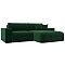 Диван угловой Лига-036 НПБ Классик правый угол Велюр Зелёный