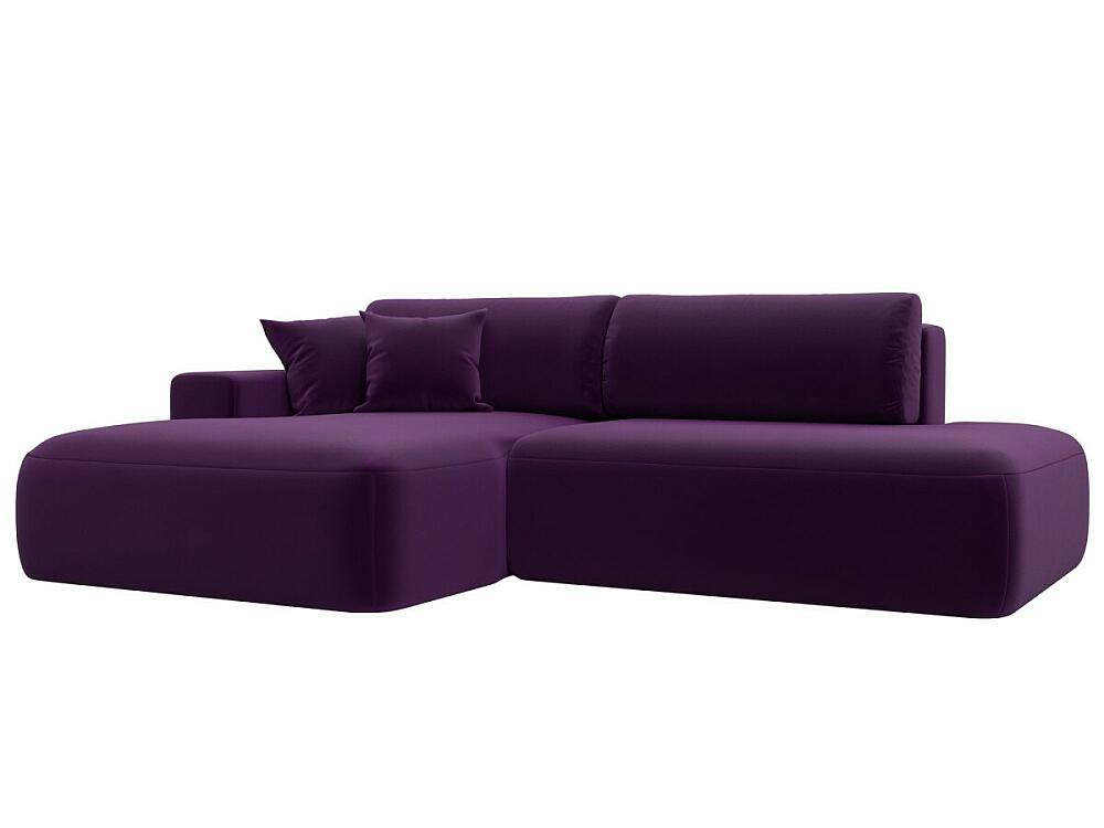 Диван угловой Лига-036 Модерн левый угол Микровельвет Фиолетовый лента атласная 50 мм × 23 ± 1 м фиолетовый 46