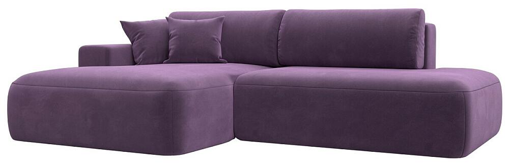 Диван угловой Лига-036 НПБ Модерн левый угол Микровельвет Сиреневый 80999₽