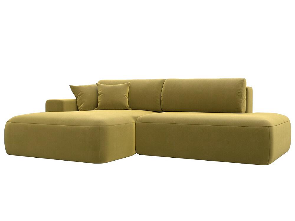 Диван угловой Лига-036 НПБ Модерн левый угол Микровельвет Желтый 80999₽