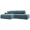 Диван угловой Лига-036 НПБ Модерн левый угол Велюр Бирюзовый