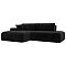 Диван угловой Лига-036 НПБ Модерн левый угол Велюр Черный