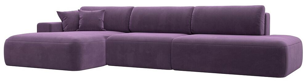 Диван угловой Лига-036 НПБ Модерн Лонг левый угол Микровельвет Сиреневый 104999₽