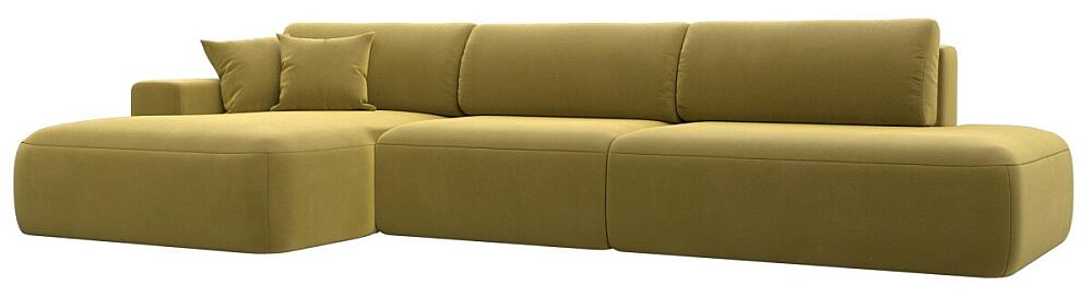 Диван угловой Лига-036 НПБ Модерн Лонг левый угол Микровельвет Желтый 104999₽