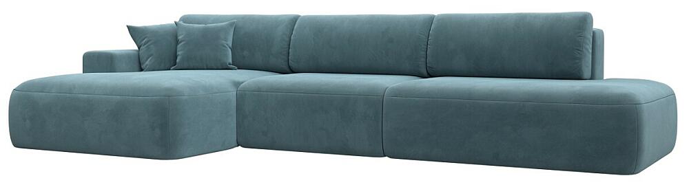 Диван угловой Лига-036 НПБ Модерн Лонг левый угол Велюр Бирюзовый 107999₽