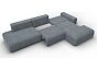 Диван угловой лига-036 нпб модерн лонг правый угол велюр seven 17 серый еврокнижка