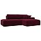 Диван угловой Лига-036 НПБ Модерн правый угол Микровельвет Бордовый