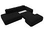 Диван угловой лига-036 нпб модерн правый угол микровельвет черный еврокнижка