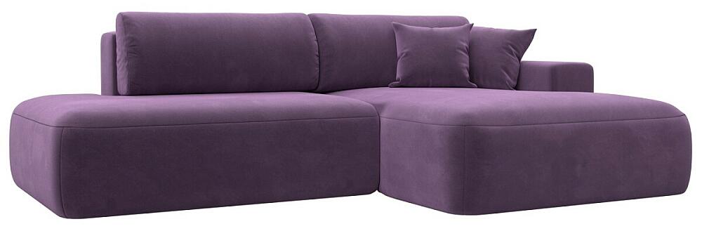 Диван угловой Лига-036 НПБ Модерн правый угол Микровельвет Сиреневый 80999₽