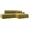 Диван угловой Лига-036 НПБ Модерн правый угол Микровельвет Желтый