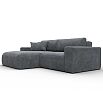 Диван угловой лига велюр-036 нпб классик левый угол brut 16 темно-серый еврокнижка