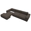 Диван угловой лига рогожка-036 нпб классик лонг левый угол амур 05 коричневый еврокнижка