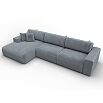 Диван угловой лига велюр-036 нпб классик лонг левый угол tower 10 серый еврокнижка